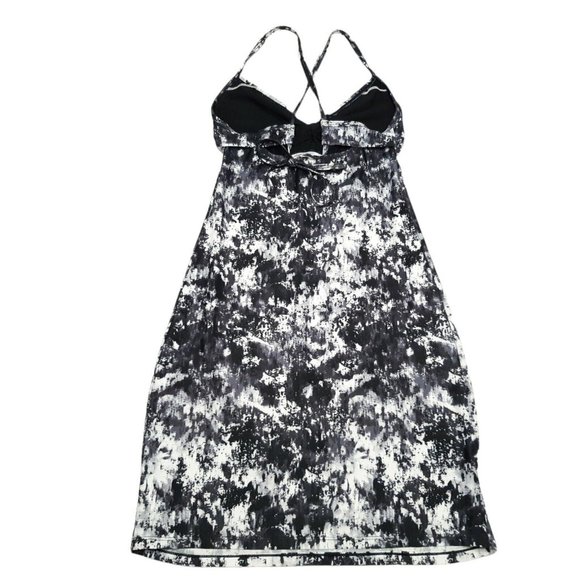 Athleta Swim Dress Womens XXS Black Zumma Paint Splatter Adjustable - Picture 8 of 12